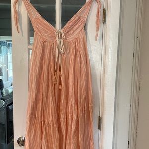 Beautiful peach and white maxi Free People S